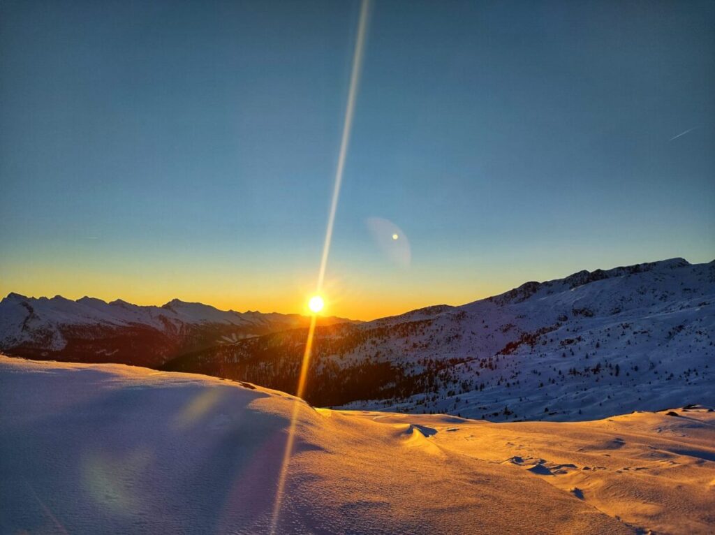 Ciaspole Falcade vista da Larasei