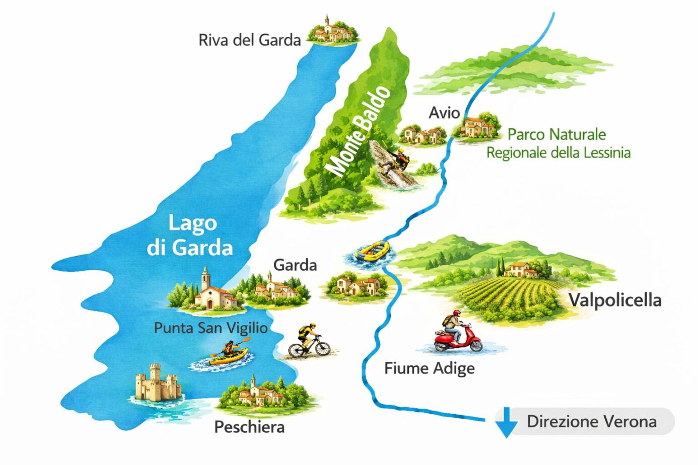 Mappa Lago di Garda