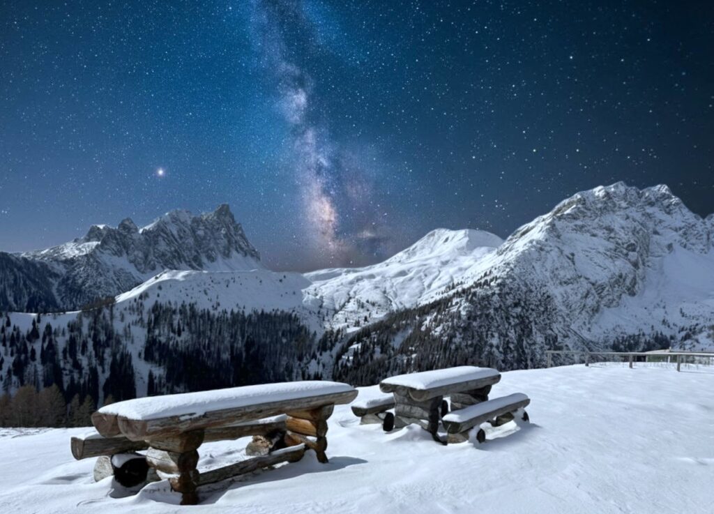 Ciaspolata e notte in rifugio con osservazione delle stelle