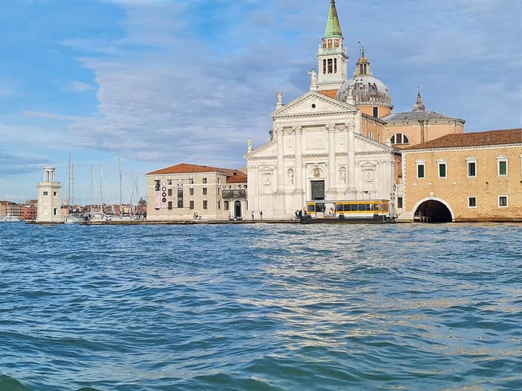 Tour in bragozzo, view on San Marco