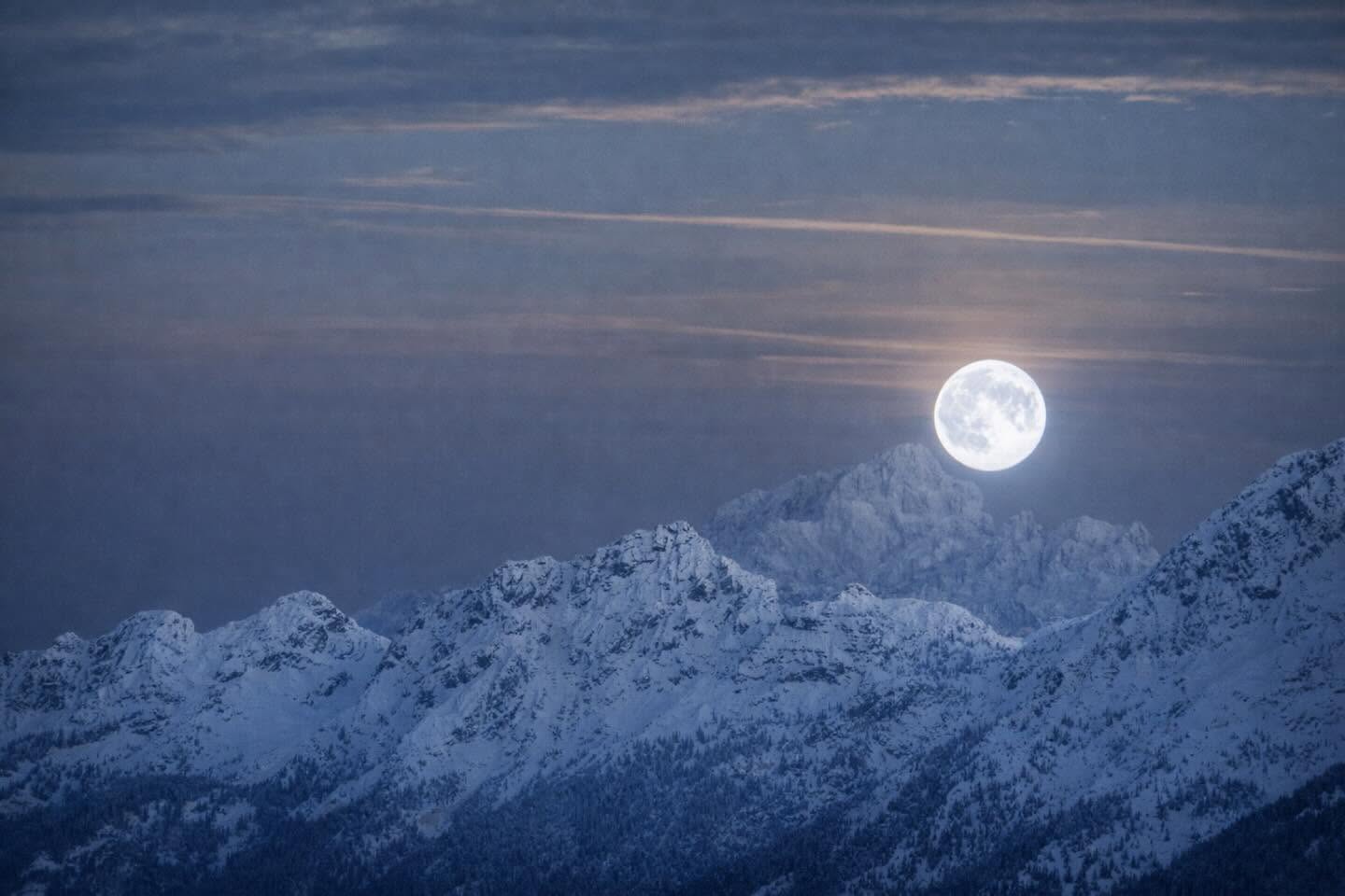 Luna piena Malga Cavallera